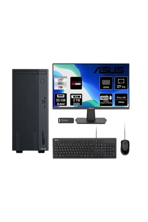 ExpertCenter P500 Core5 210H 32GB 2TB SSD RX550/4GB FDOS Masaüstü Bilgisayar + 27" Monitör