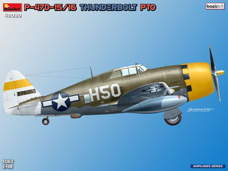 MiniArt 48039 1:48 P-47D-15/16 Thunderbolt PTO Razorbacks Temel Kit