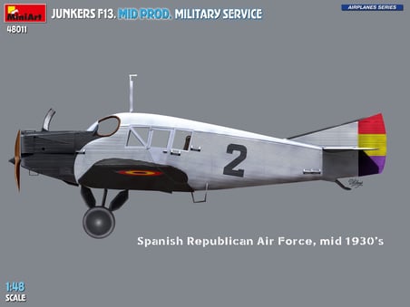 MiniArt 48011 1:48 Junkers F13. Ara Üretim Askeri Hizmet