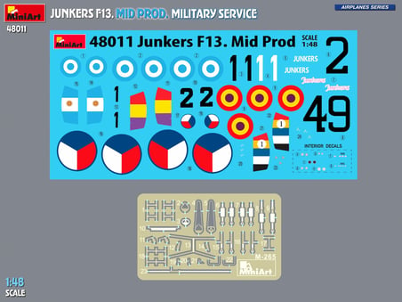 MiniArt 48011 1:48 Junkers F13. Ara Üretim Askeri Hizmet