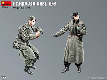 MiniArt 53085 1:35 Pz.Kpfw.III Ausf. D/B mürettebatıyla birlikte