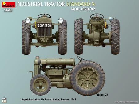 MiniArt 35466 1:35 Standart N Endüstriyel Traktör. Model 1940/42