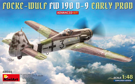 MiniArt 48044 1:48 Focke-Wulf Fw 190D-9 Erken Dönem -Gelişmiş Kit-