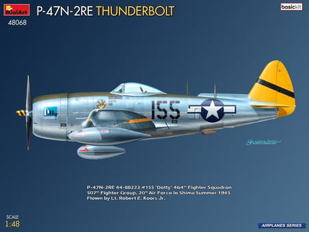 MiniArt 48068 1:48 P-47N-2RE Thunderbolt Temel Kit