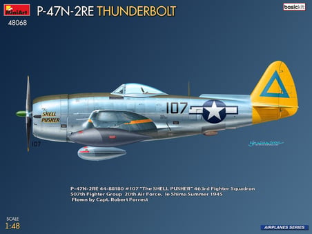 MiniArt 48068 1:48 P-47N-2RE Thunderbolt Temel Kit