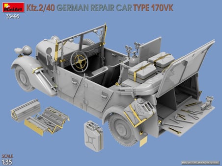 MiniArt 35495 1:35 Kfz.2/40 Alman Tamir Aracı Tip 170VK