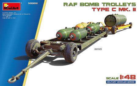 MiniArt 50002 1:48 RAF Bomba Taşıma Arabaları Tip C Mk. II