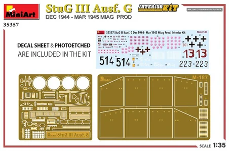 MiniArt 35357 1:35 Miniart StuG III Ausf. G  Ara 1944 - Mart 1945 Interior Kit