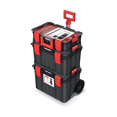 Kistenberg Modular Solution 3'Lü Set KMSS553585B Modüler Çözüm 3 Parçalı Tekerlekli Alet Kutusu Seti