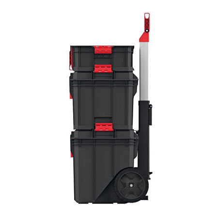 Kistenberg Modular Solution 3'Lü Set KMSS553585B Modüler Çözüm 3 Parçalı Tekerlekli Alet Kutusu Seti