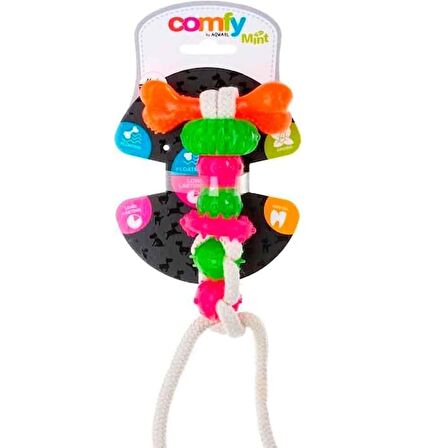 AQUAEL Comfy Toy Köpek Oyuncağı TOOTHER MINT 7 Parçalı