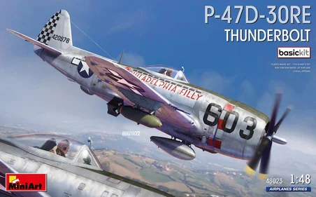 MiniArt 48023 1:48 P-47D-30RE Thunderbolt. Temel Kit