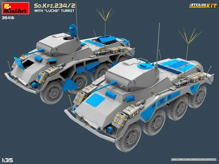 MiniArt 35416 1:35 "Luchs" Kulesi ile Sd. Kfz. 234/2 Interior Kit