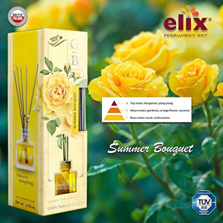 ELIX Doğal Çiçek Esansları İçeren, Ev - Ofis Kokusu 100ml. - Bergamot, Gardenya