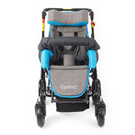 Comfort Plus Size 1 Engelli Çocuk Puseti | Katlanabilir Alüminyum Gövde, 5 Noktalı Emniyet Kemerli, 30 kg Taşıma Kapasiteli