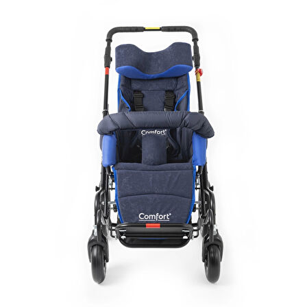 Comfort Plus Size 3 Engelli Çocuk Puseti | Katlanabilir Alüminyum Gövde, 5 Noktalı Emniyet Kemerli, 35 kg Taşıma Kapasiteli