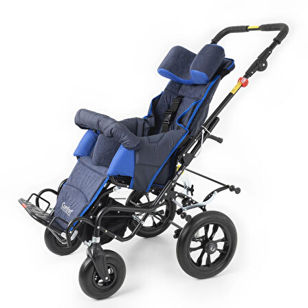 Comfort Plus Size 3 Engelli Çocuk Puseti | Katlanabilir Alüminyum Gövde, 5 Noktalı Emniyet Kemerli, 35 kg Taşıma Kapasiteli