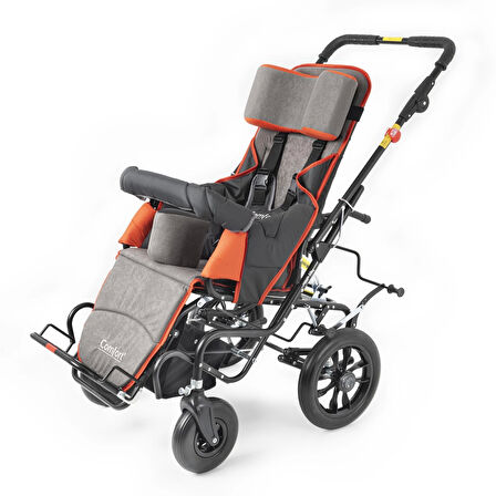 Comfort Plus Size 4 Engelli Çocuk Puseti | Katlanabilir Alüminyum Gövde, 5 Noktalı Emniyet Kemerli, 50 kg Taşıma Kapasiteli