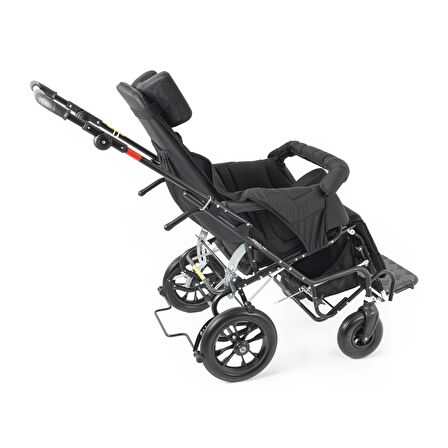 Comfort Plus Size 7 Engelli Çocuk ve Yetişkin Puseti | Katlanabilir Alüminyum Gövde, 5 Noktalı Emniyet Kemerli, 90 kg Taşıma Kapasiteli