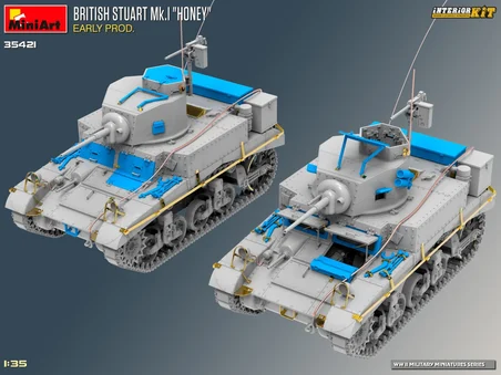 MiniArt 35421 1:35 İngiliz Stuart Mk.I "Honey" Erken Üretim. Interior Kit