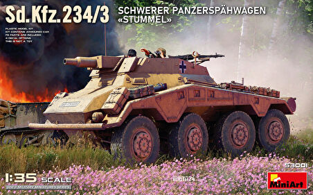 MiniArt 53001 1:35 Sd.Kfz.234/3 Ağır Zırhlı Keşif Aracı «Stummel»