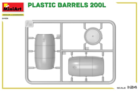 MiniArt 24011 1:24 Plastik Bidonlar 200L.