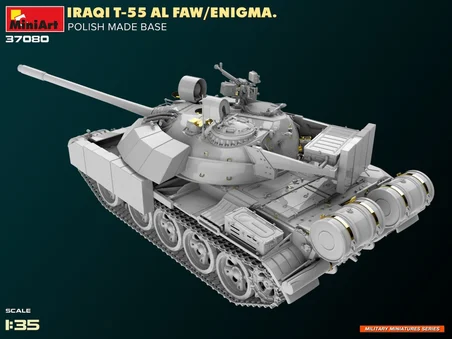 MiniArt 37080 1:35 Iraqi T-55 Al Faw/Enigma. Polonya Üretimi Kaideli Tank Maket Kiti