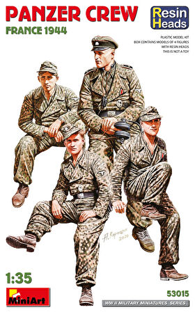 MiniArt 53015 1:35 Reçine Kafalı Panzer Mürettebat Maketi, Fransa 1944