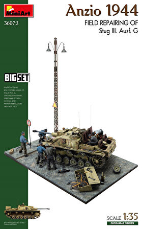MiniArt 36072 1:35 Anzio 1944. Stug III. Ausf. G.'nin Saha Onarım Maketi BIG SET