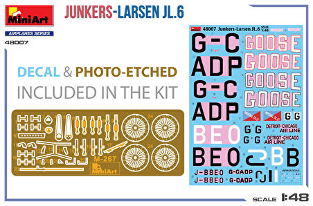 MiniArt 48007 1:48 Junkers-Larsen JL.6 Uçak Maketi