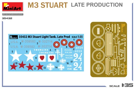 MiniArt 35432 1:35 M3 Stuart Hafif Tank Maketi. Late Prod.