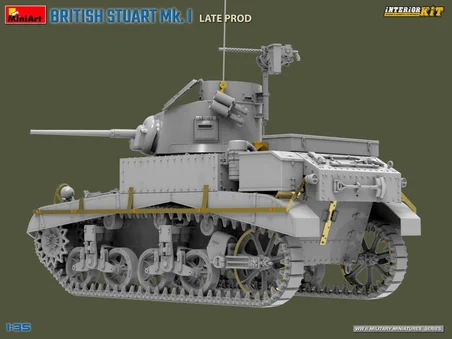 MiniArt 35441 1:35 İngiliz Stuart Mk. I Geç Üretim İç Detaylı Tank Maket Kiti