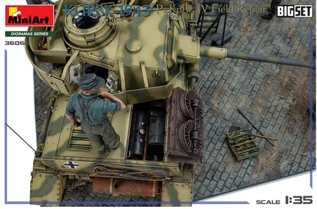 MiniArt 36062 1:35 Kursk 1943. Pz.Kpfw. IV Sahada Onarım Maket Kiti Big Set