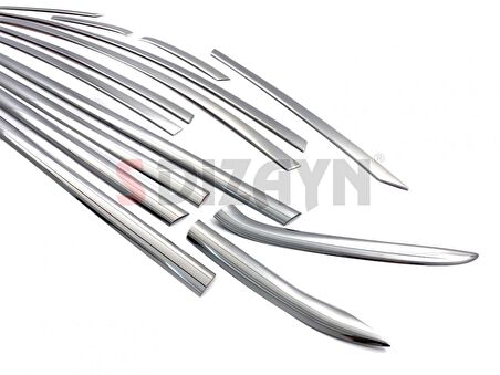 S-Dizayn Ford Fiesta Krom Cam Çerçevesi 16 Parça 2009-2017