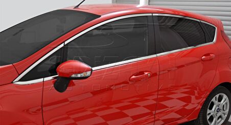 S-Dizayn Ford Fiesta Krom Cam Çerçevesi 16 Parça 2009-2017