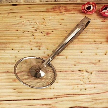 By Nevser® Çok Amaçlı Süzgeçli Paslanmaz Metal Haşlama Ve Kızartma Maşası