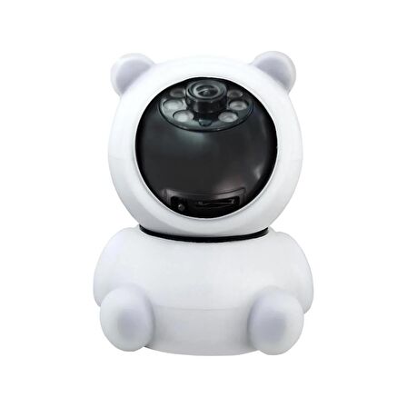 QASUL  Panda 360° 1080p Ip Güvenlik Kamerası Gece Görüşlü Bebek Bakıcı Ip Wifi Kamerası