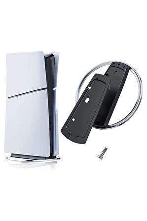 PS5 / PS5 Slim Konsol Diskli ve Dijital Model için Vidalı Metal Dikey Stand