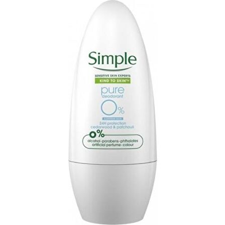 Simple Pure Pudrasız Roll-On Deodorant 50 ml