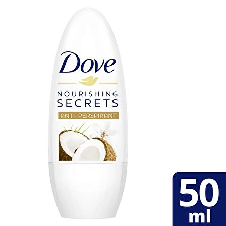Dove Nemlendirici Bakım Sırları Antiperspirant Leke Yapmayan Kadın Roll-On Deodorant 50 ml