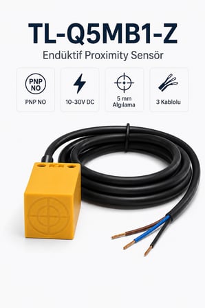 TL-Q5MB1-Z 24VDC Endüktif Proximity Sensör PNP NO CNC Lazer Makinesi Yakınlık Sensörü