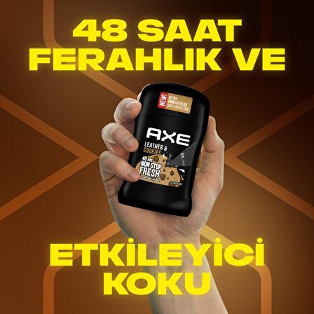 Axe Leather Pudrasız Ter Önleyici Leke Yapmayan Erkek Stick Deodorant 50 ml