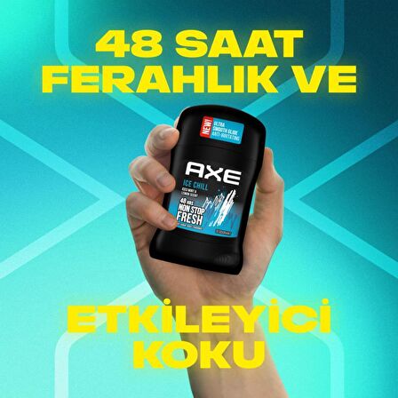 Axe Ice Chill Pudrasız Ter Önleyici Leke Yapmayan Erkek Stick Deodorant 50 ml