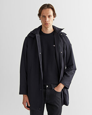 GANT Erkek Siyah Kapüşonlu Mont