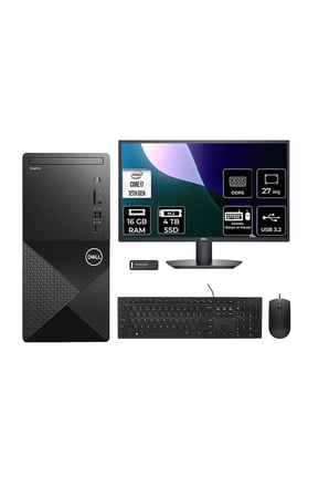 Vostro 3030MT i7 12700 16GB 4TB SSD RTX5050/8GB FDOS Masaüstü Bilgisayar + 27" Monitör