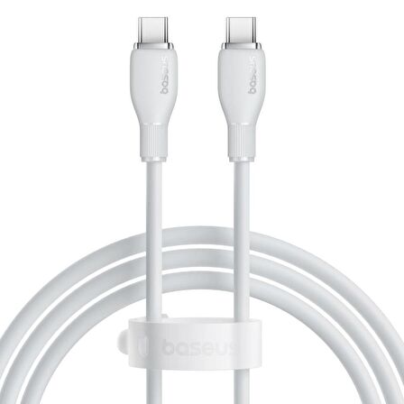 Baseus MEGA Hızlı 1.2MT 100W Type-C To Type C Şarj Kablosu, Akım Ve Isı Korumalı Type C Kablo, PC, Tablet, Telefon
