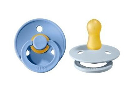 Bibs Colour Kauçuk Emzik 2li 0-6 Ay Sky Blue / Baby Blue