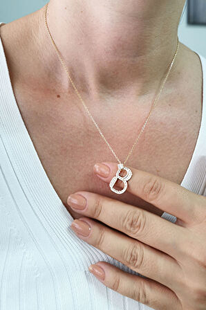 Altın Burgu Kenar B Harf Kolye