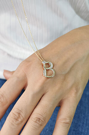 Altın Burgu Kenar B Harf Kolye