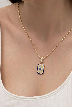 Blue Squa Altın Charm